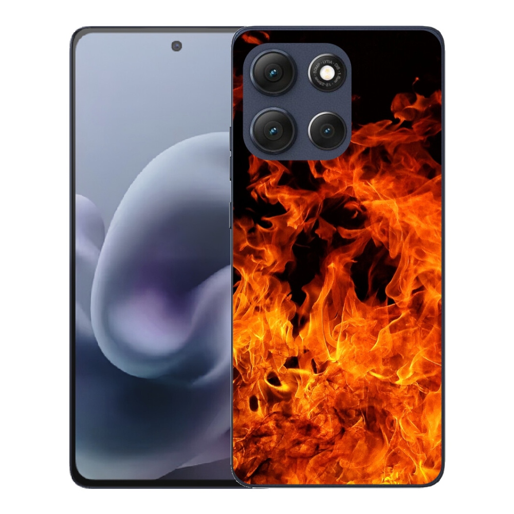 Gelový kryt mmCase na Motorola Moto G86 5G - muzikant a oheň