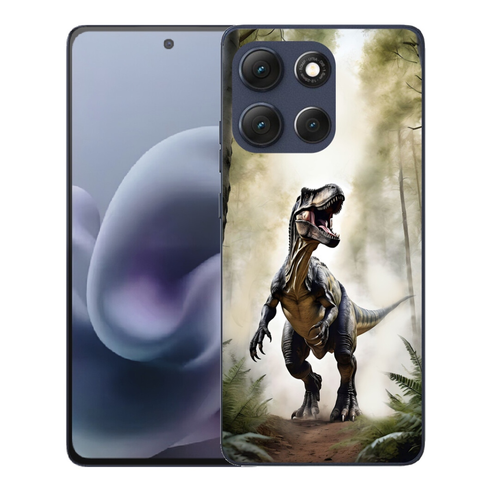 Gelový kryt mmCase na Motorola Moto G86 5G - naštvaný T-Rex