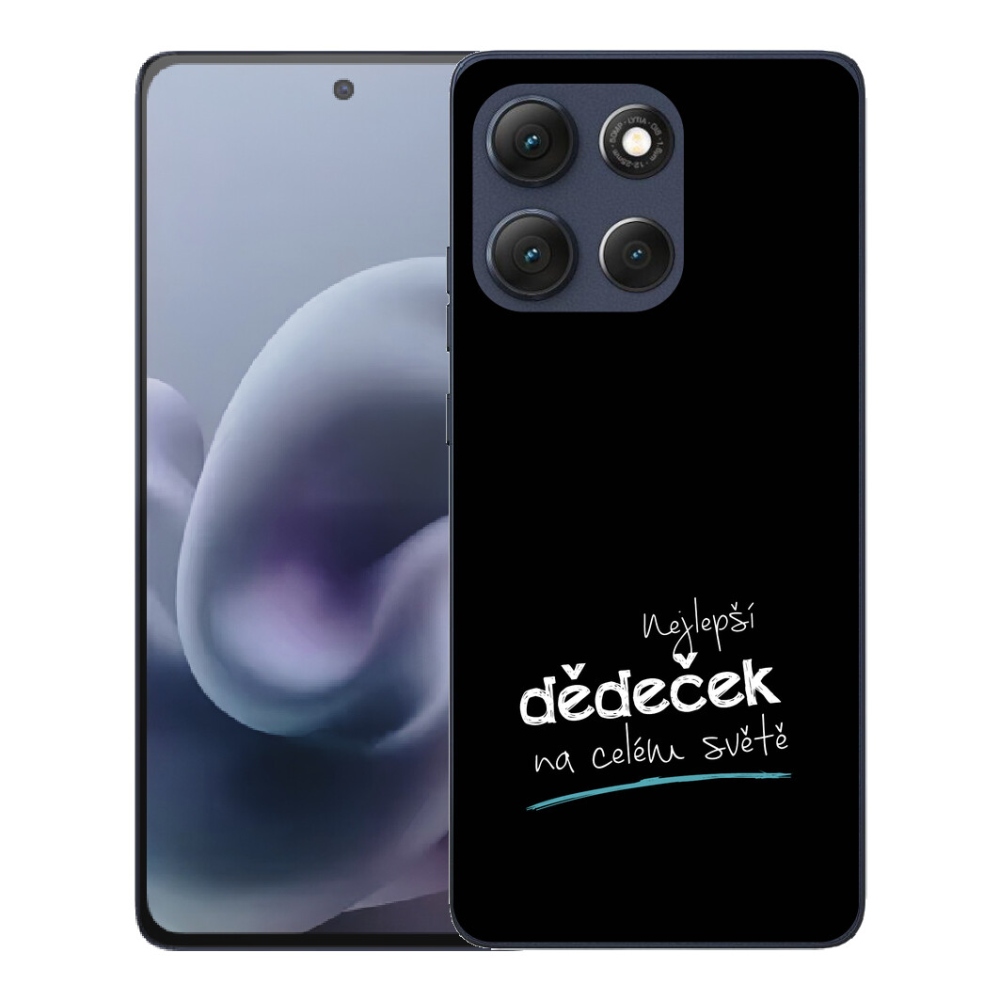Gelový kryt mmCase na Motorola Moto G86 5G - nejlepší dědeček 3 černé pozadí