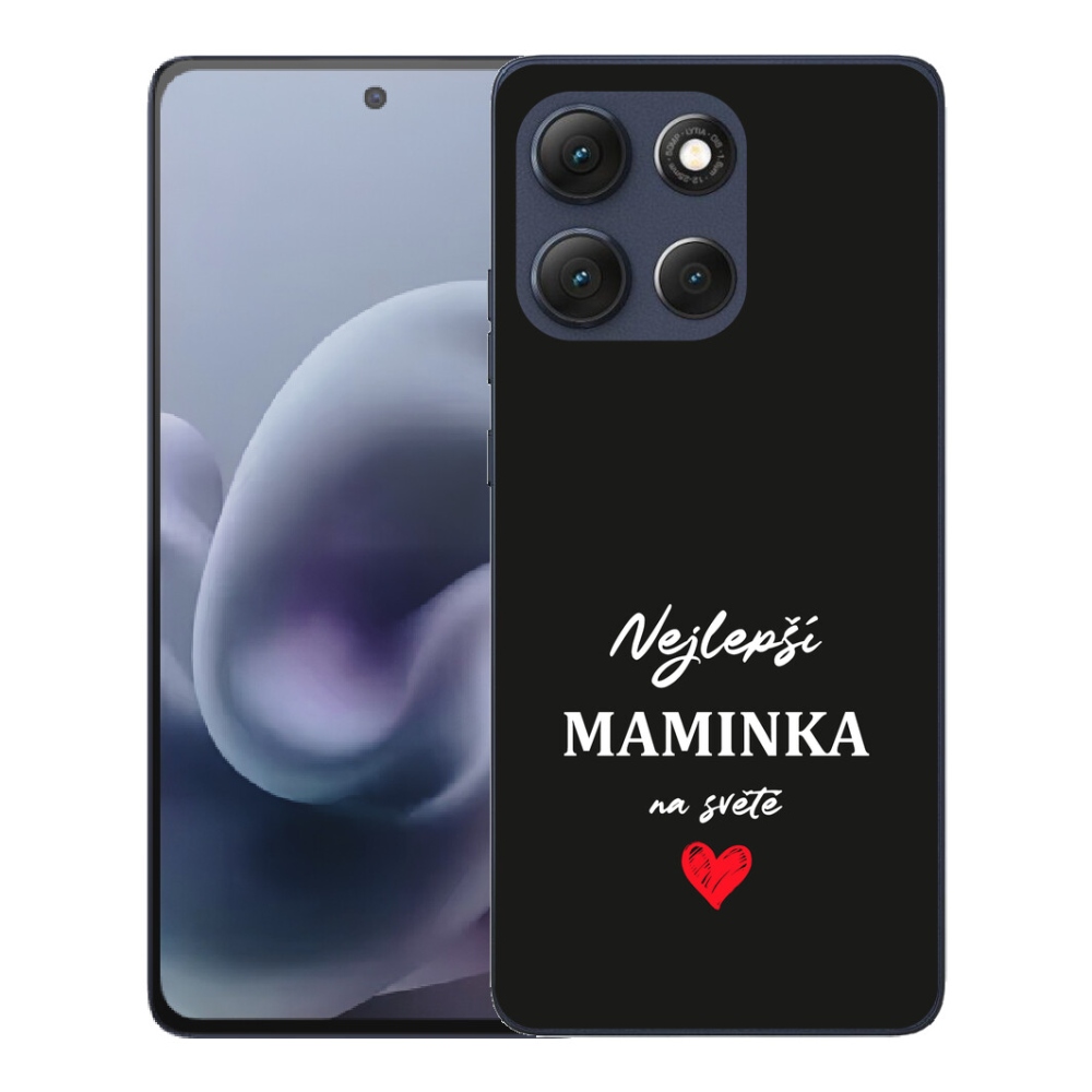 Gelový kryt mmCase na Motorola Moto G86 5G - nejlepší maminka 1 černé pozadí