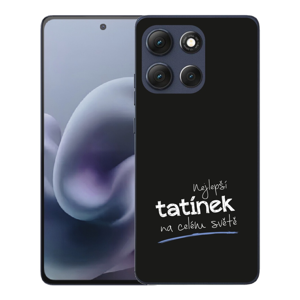 Gelový kryt mmCase na Motorola Moto G86 5G - nejlepší tatínek 4 černé pozadí