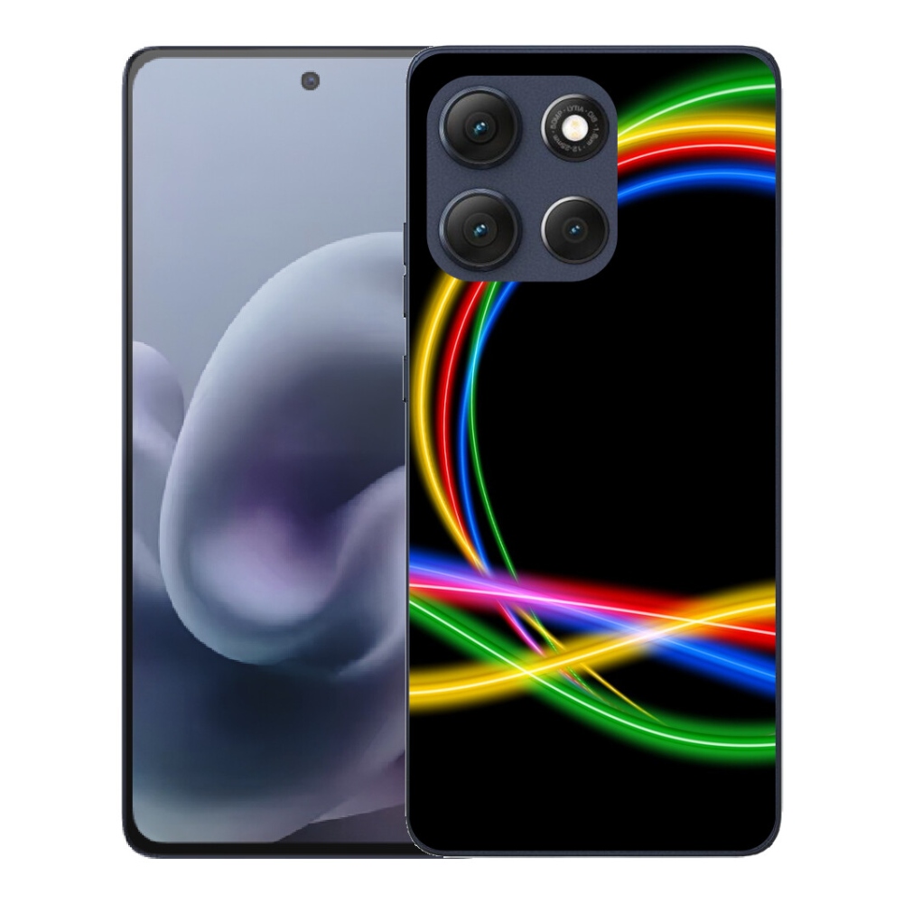 Gelový kryt mmCase na Motorola Moto G86 5G - neonové kruhy