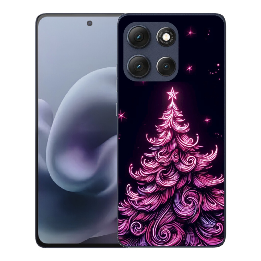 Gelový kryt mmCase na Motorola Moto G86 5G - neonový vánoční stromek 2