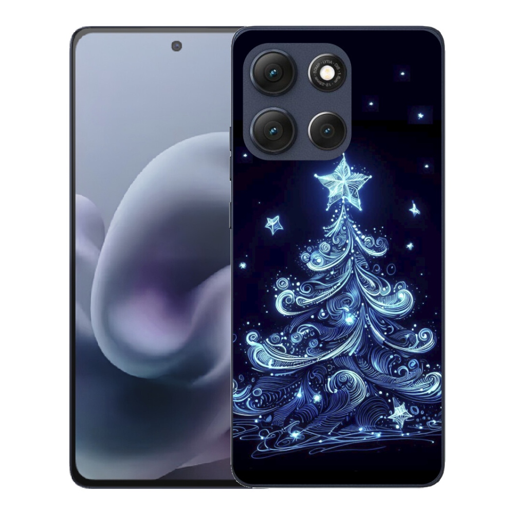 Gelový kryt mmCase na Motorola Moto G86 5G - neonový vánoční stromek 4