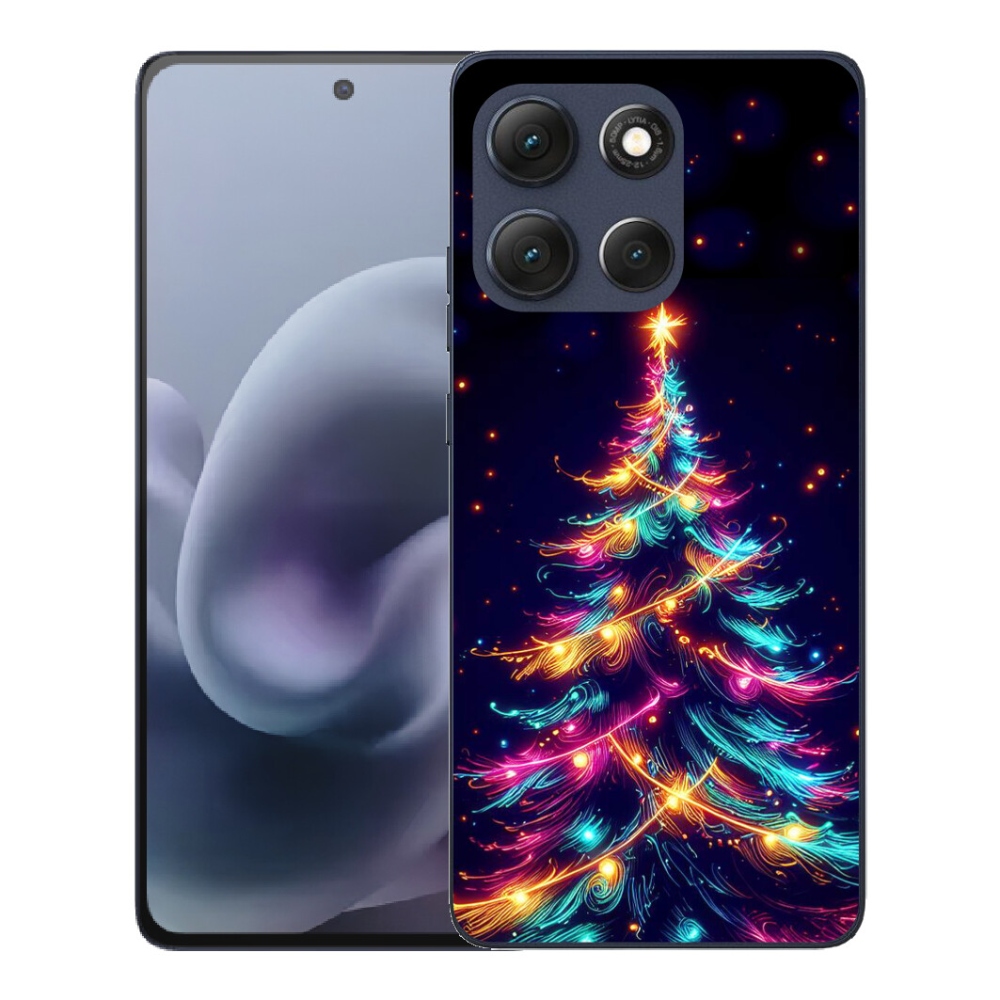 Gelový kryt mmCase na Motorola Moto G86 5G - neonový vánoční stromek
