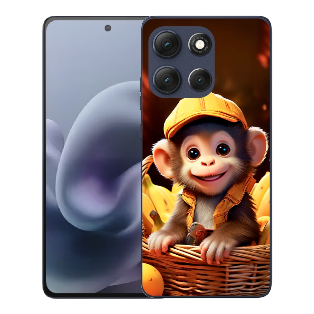 Gelový kryt mmCase na Motorola Moto G86 5G - opice v košíku
