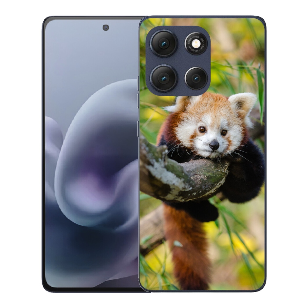 Gelový kryt mmCase na Motorola Moto G86 5G - panda červená