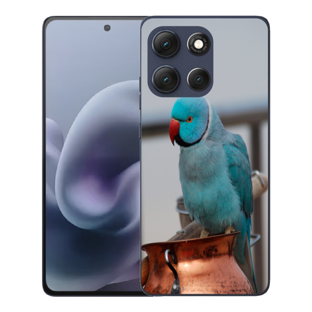 Gelový kryt mmCase na Motorola Moto G86 5G - papoušek alexandr modrý