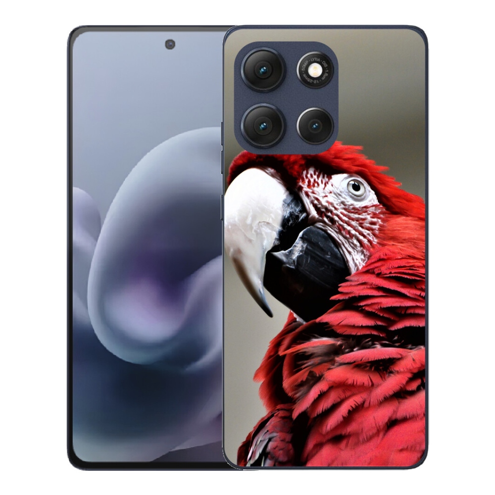 Gelový kryt mmCase na Motorola Moto G86 5G - papoušek ara červený