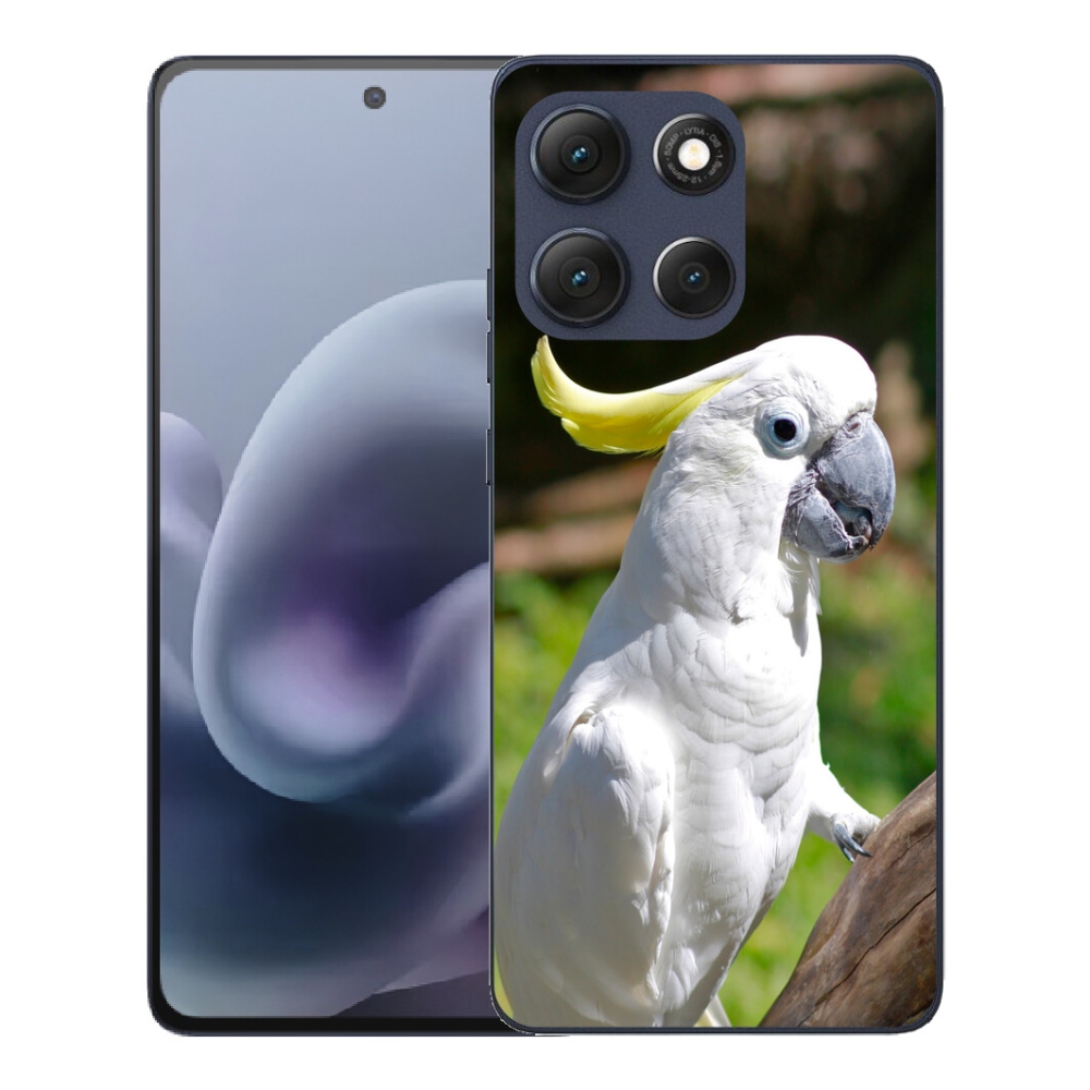 Gelový kryt mmCase na Motorola Moto G86 5G - papoušek kakadu 2