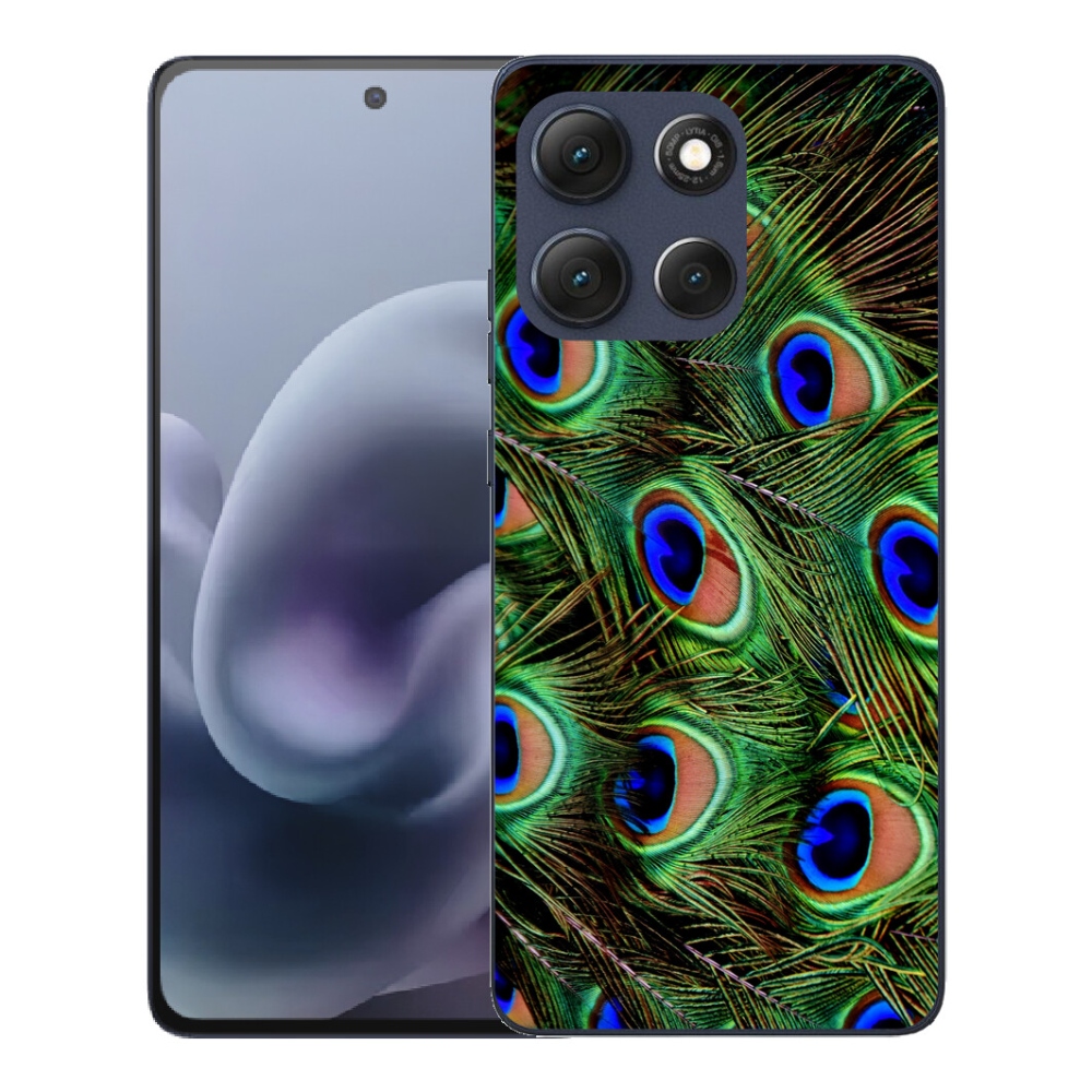 Gelový kryt mmCase na Motorola Moto G86 5G - paví peří