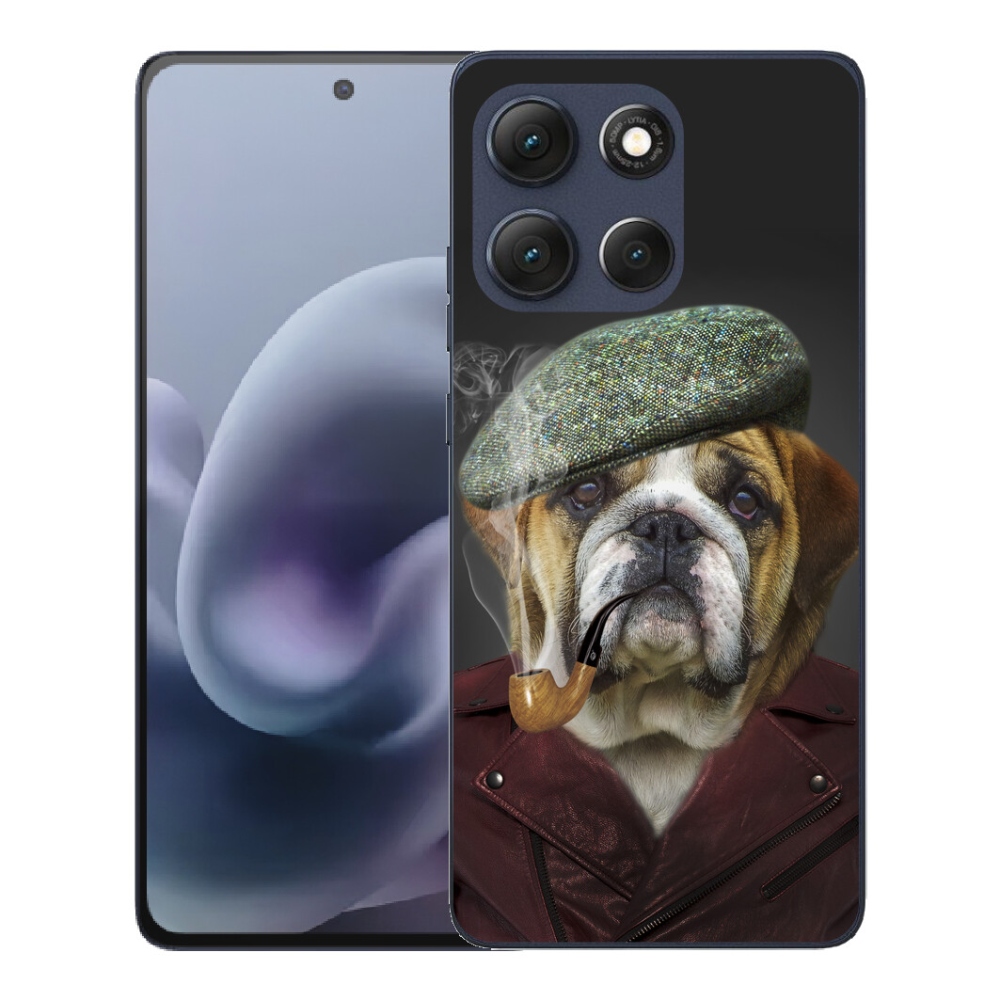 Gelový kryt mmCase na Motorola Moto G86 5G - pes s fajfkou