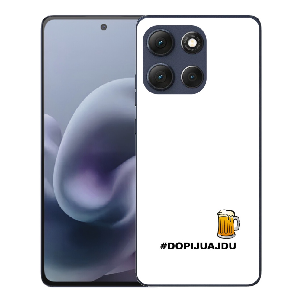 Gelový kryt mmCase na Motorola Moto G86 5G - pivní motiv 1 bílé pozadí