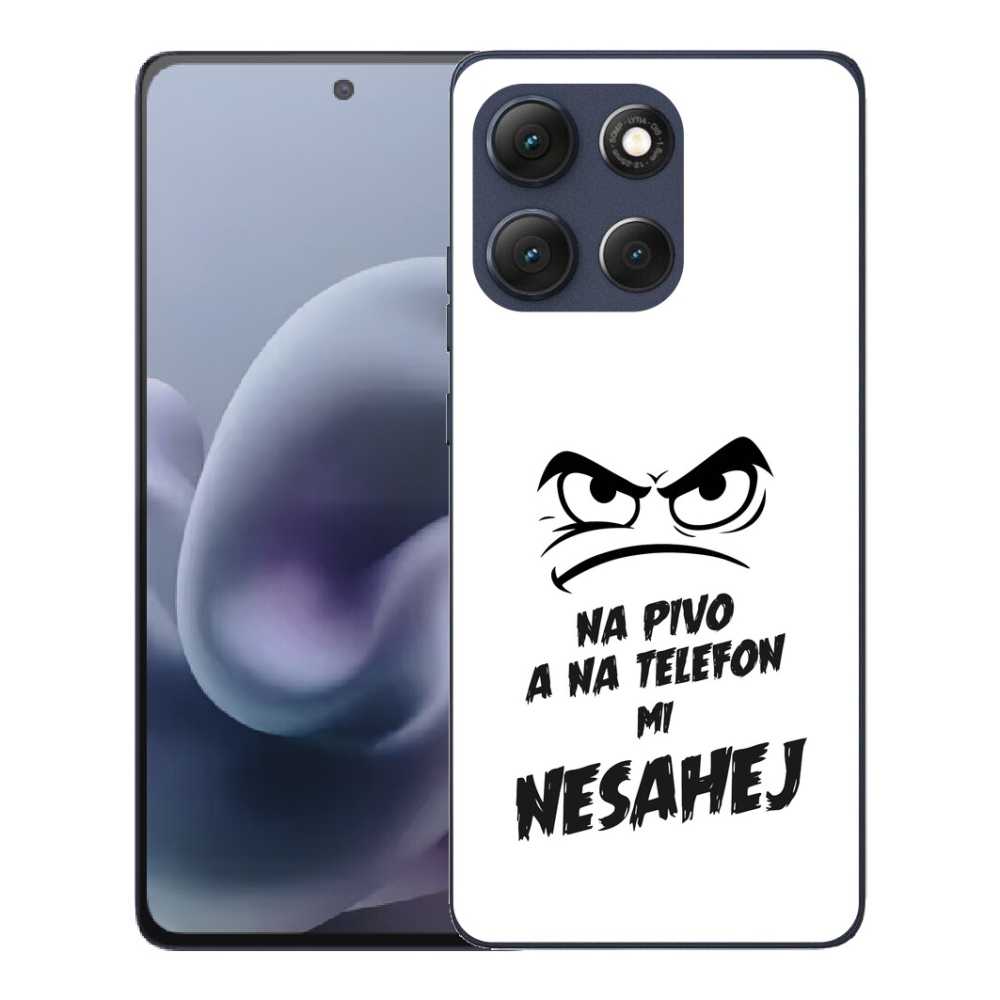 Gelový kryt mmCase na Motorola Moto G86 5G - pivní motiv 2 bílé pozadí