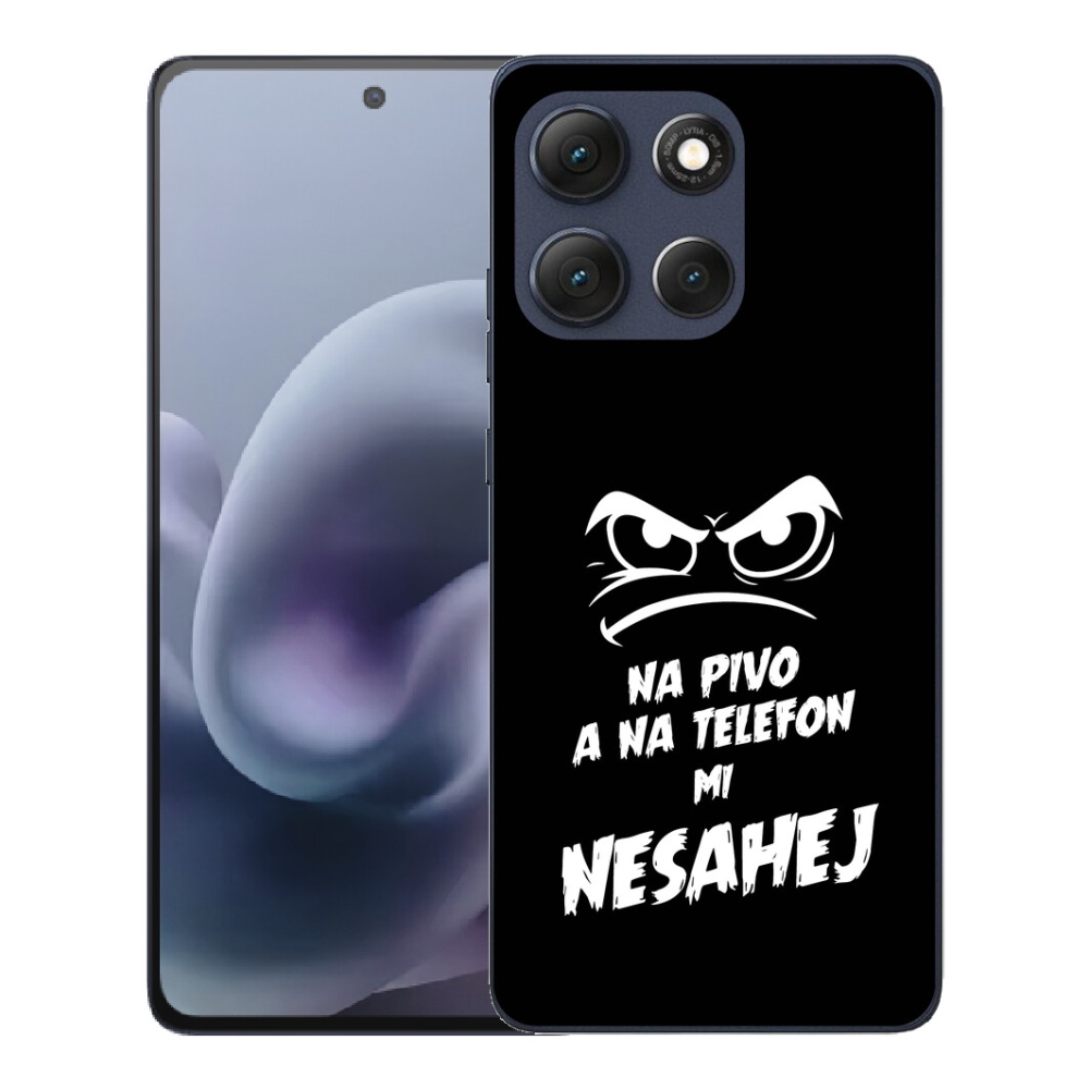 Gelový kryt mmCase na Motorola Moto G86 5G - pivní motiv 2 černé pozadí