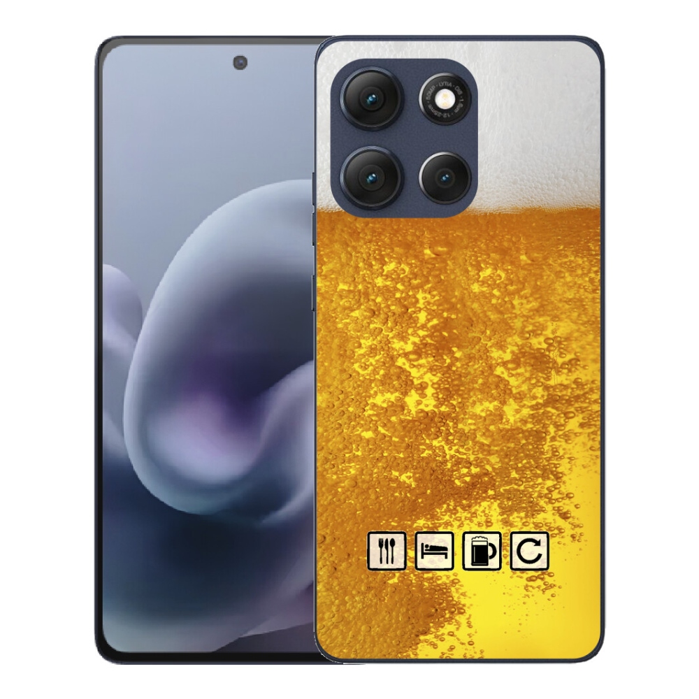 Gelový kryt mmCase na Motorola Moto G86 5G - pivní motiv 3