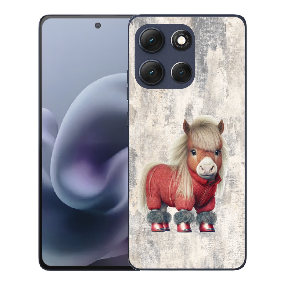 Gelový kryt mmCase na Motorola Moto G86 5G - poník ve svetru