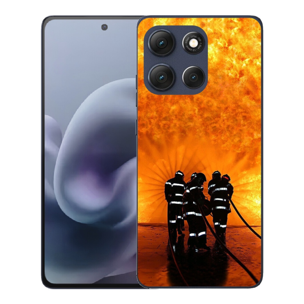 Gelový kryt mmCase na Motorola Moto G86 5G - požár