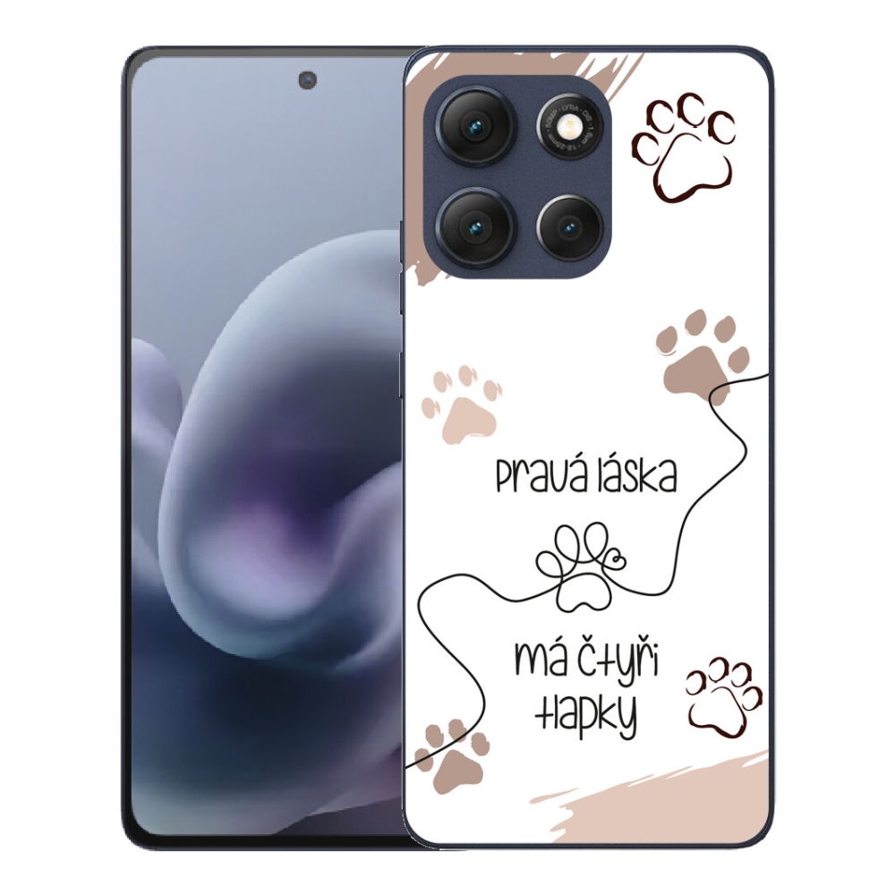 Gelový kryt mmCase na Motorola Moto G86 5G - psí motiv 1 bílé pozadí