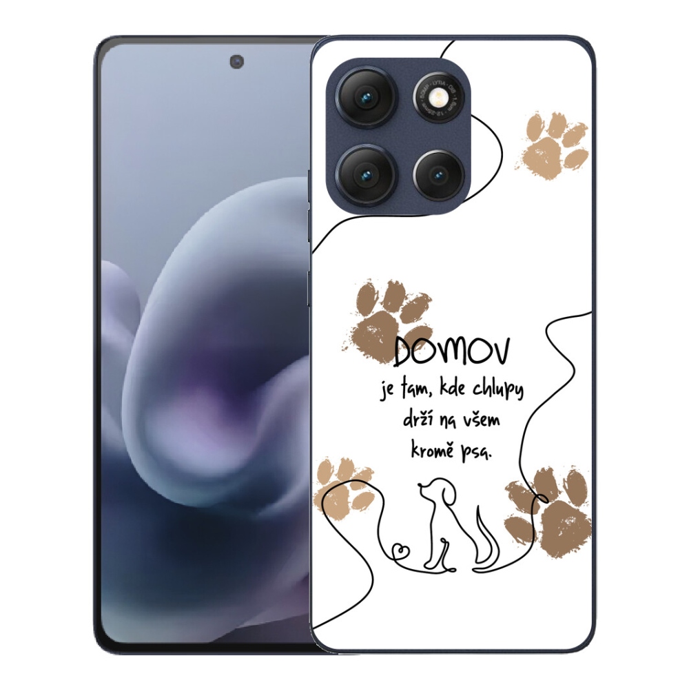 Gelový kryt mmCase na Motorola Moto G86 5G - psí motiv bílé pozadí