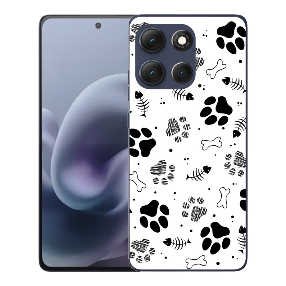 Gelový kryt mmCase na Motorola Moto G86 5G - psí tlapky 1