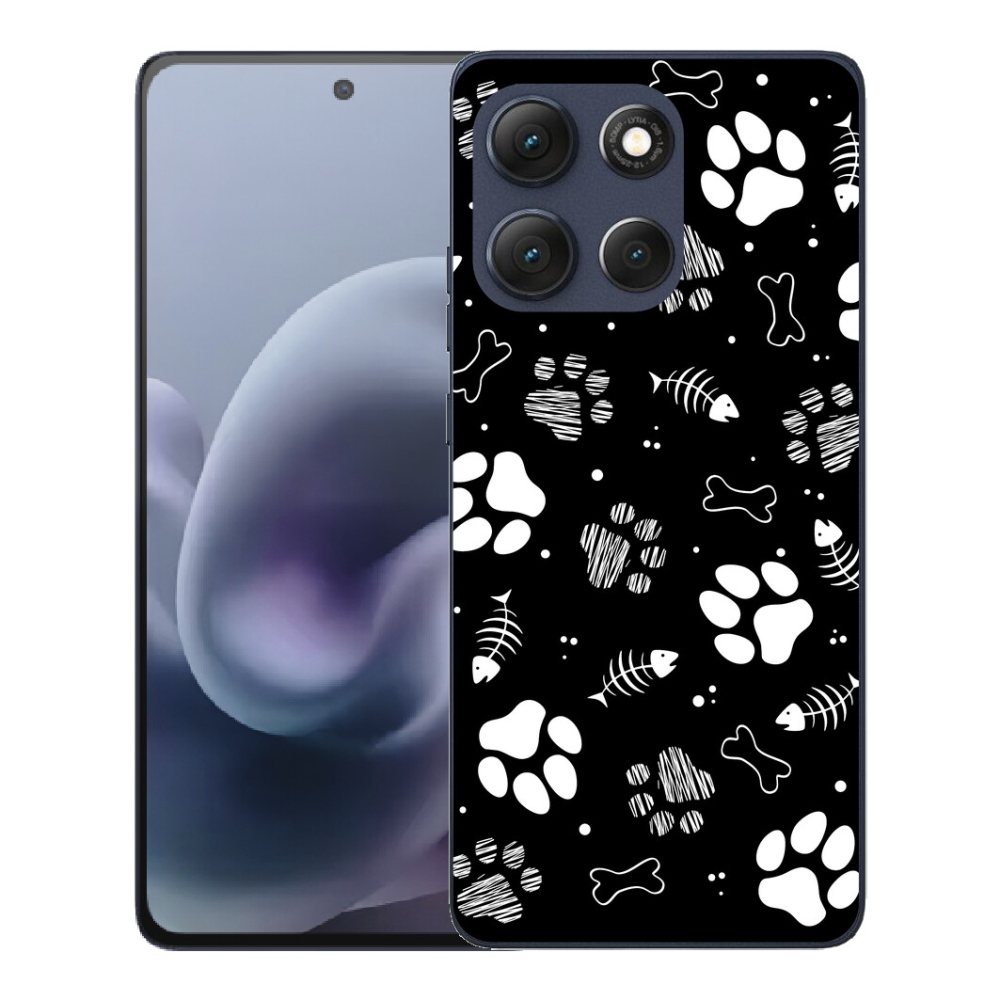 Gelový kryt mmCase na Motorola Moto G86 5G - psí tlapky