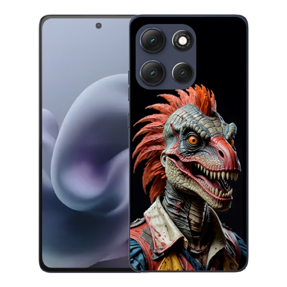 Gelový kryt mmCase na Motorola Moto G86 5G - punk dinosaurus