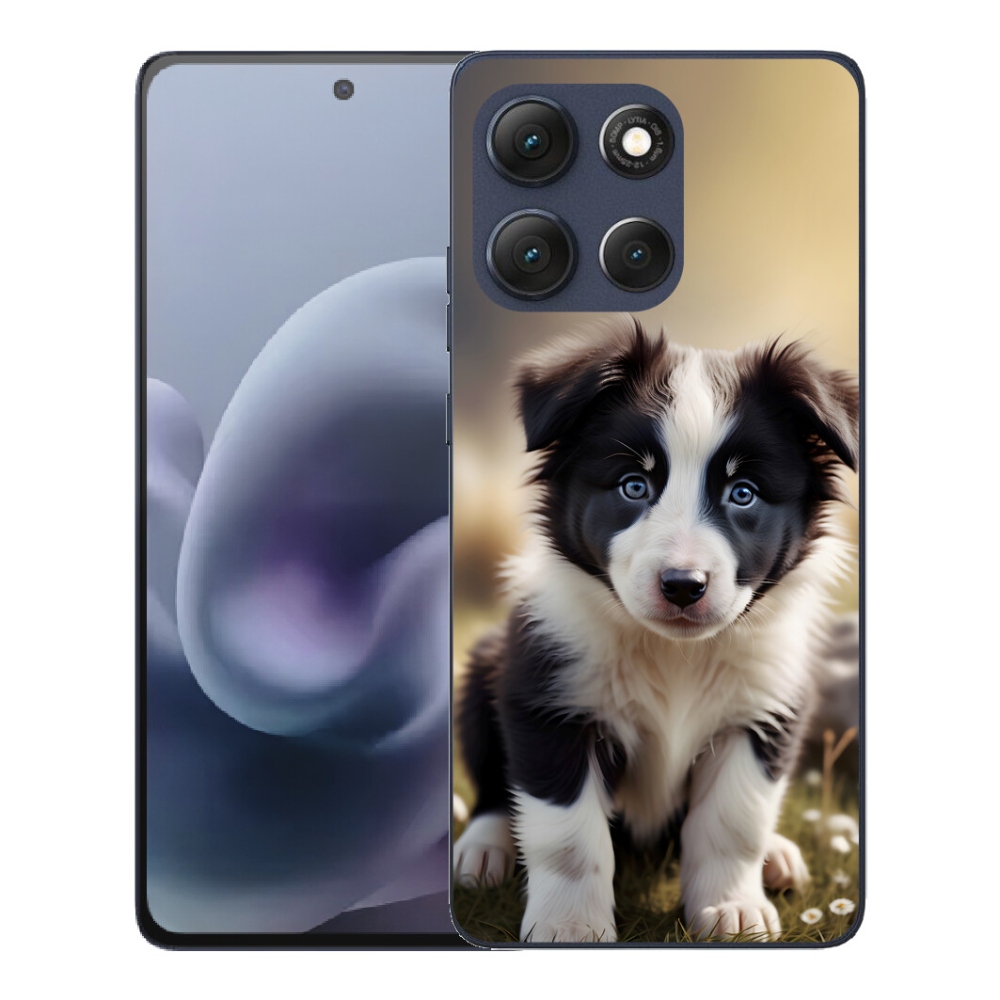 Gelový kryt mmCase na Motorola Moto G86 5G - roztomilá border kolie