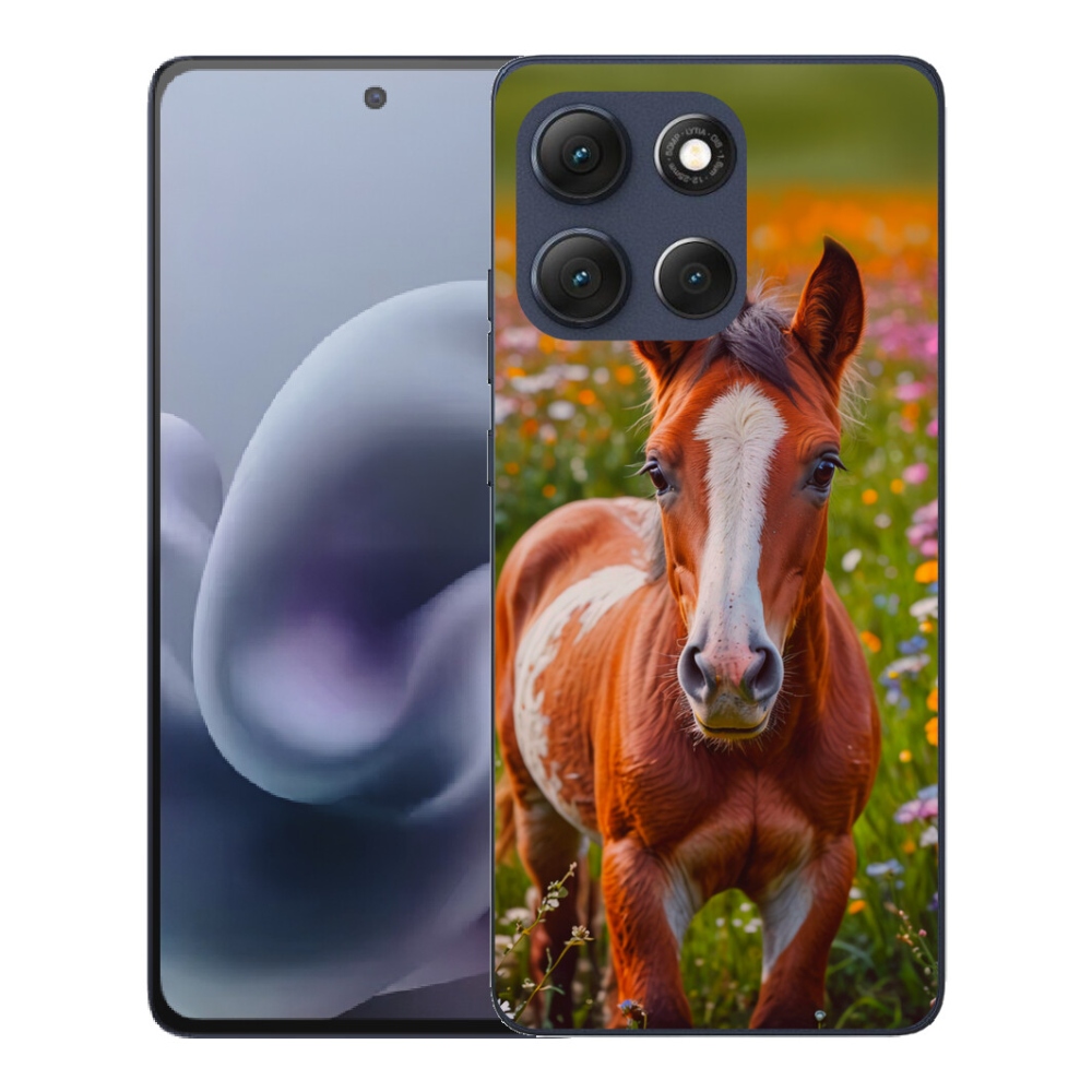 Gelový kryt mmCase na Motorola Moto G86 5G - roztomilé hříbě