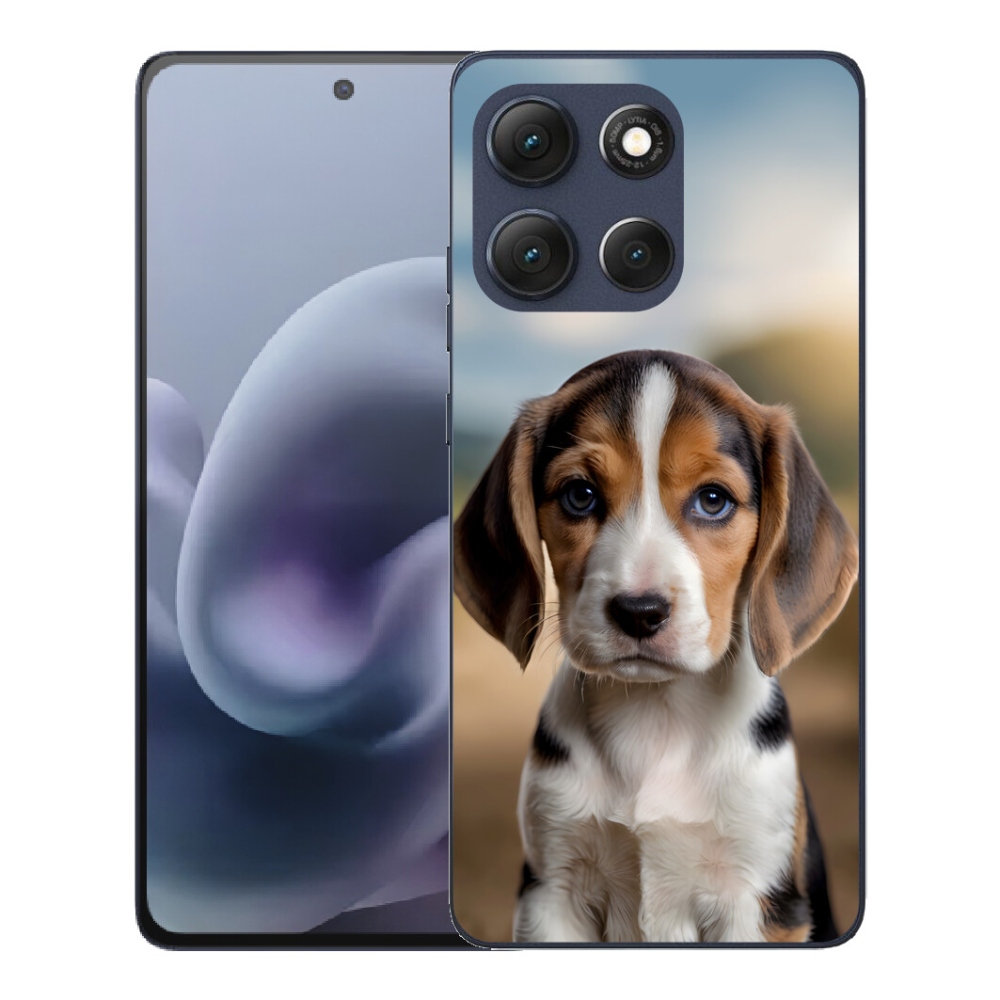 Gelový kryt mmCase na Motorola Moto G86 5G - roztomilý bígl