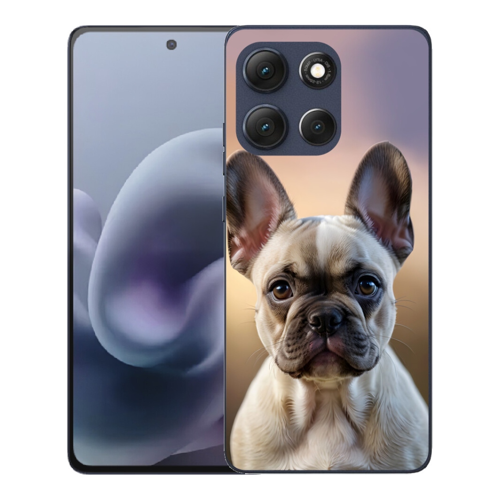 Gelový kryt mmCase na Motorola Moto G86 5G - roztomilý francouzský buldoček