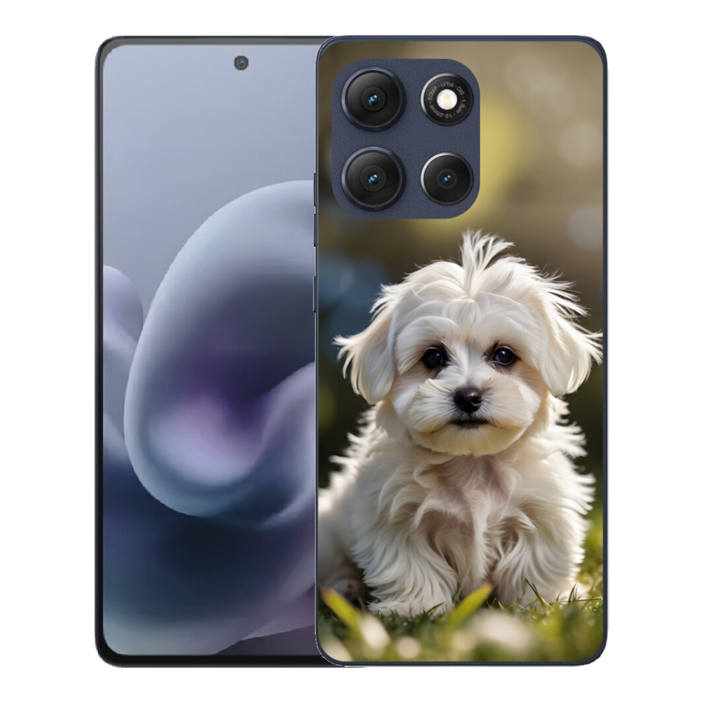 Gelový kryt mmCase na Motorola Moto G86 5G - roztomilý maltézský psík
