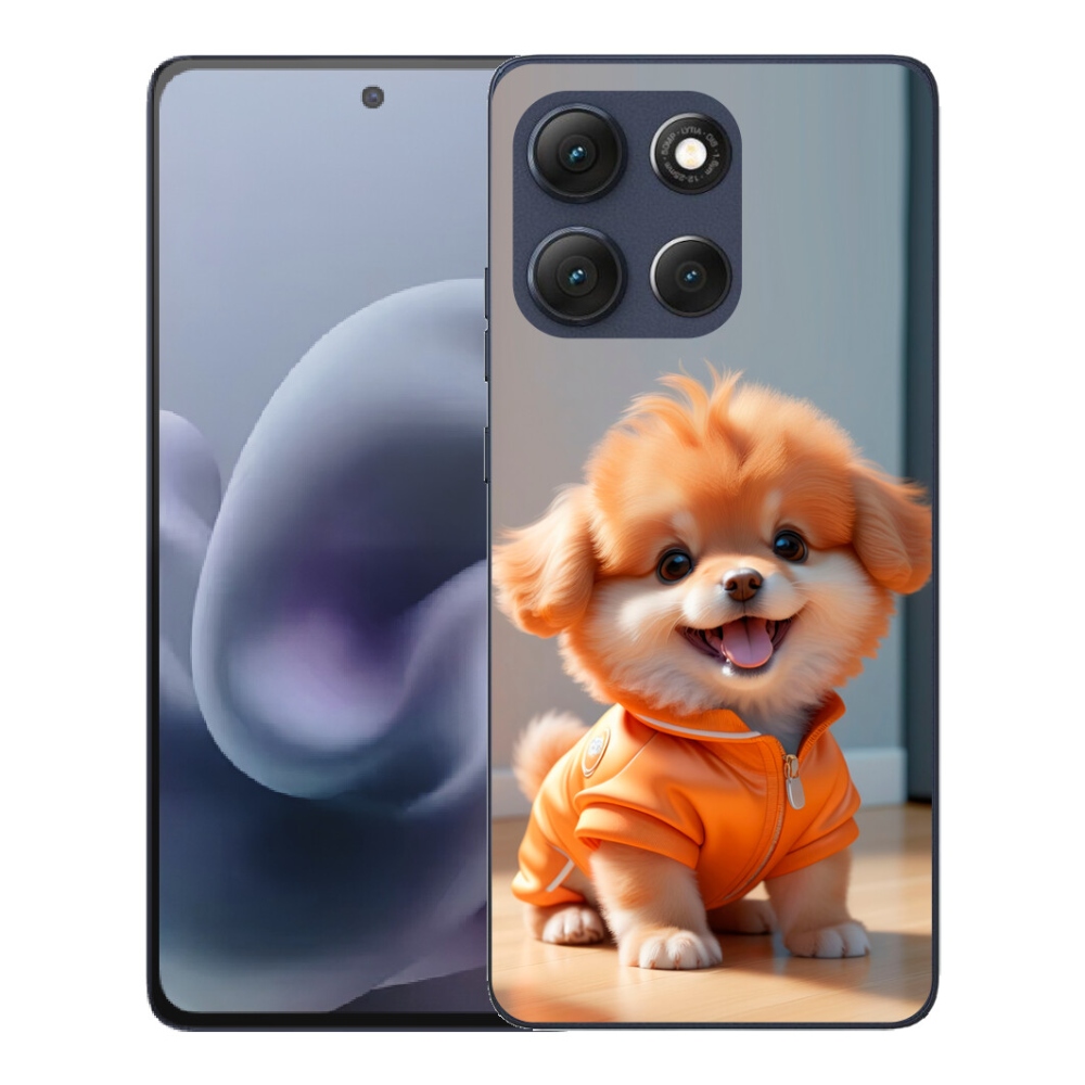 Gelový kryt mmCase na Motorola Moto G86 5G - roztomilý pomeranian v mikině
