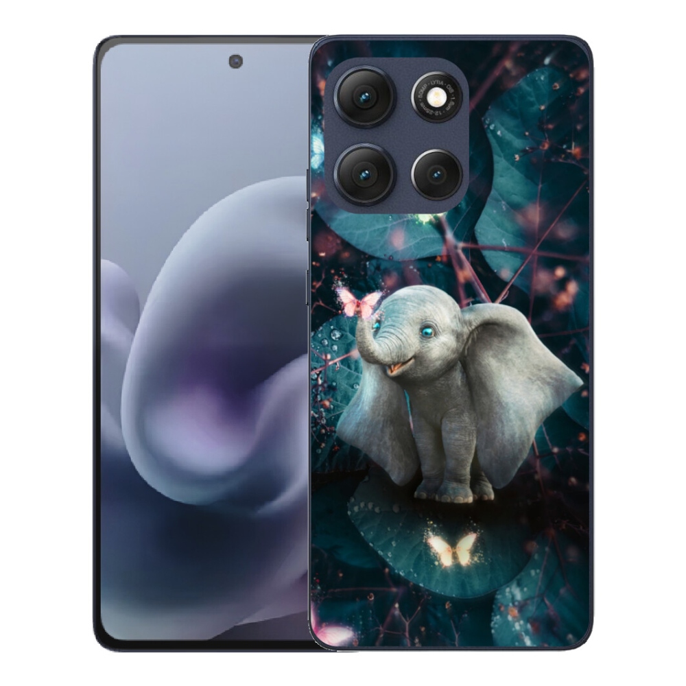 Gelový kryt mmCase na Motorola Moto G86 5G - roztomilý slon