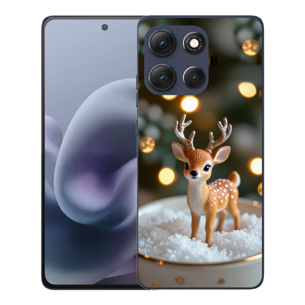 Gelový kryt mmCase na Motorola Moto G86 5G - roztomilý vánoční jelen