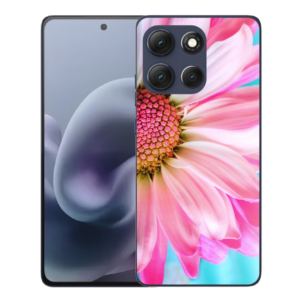 Gelový kryt mmCase na Motorola Moto G86 5G - růžová květina