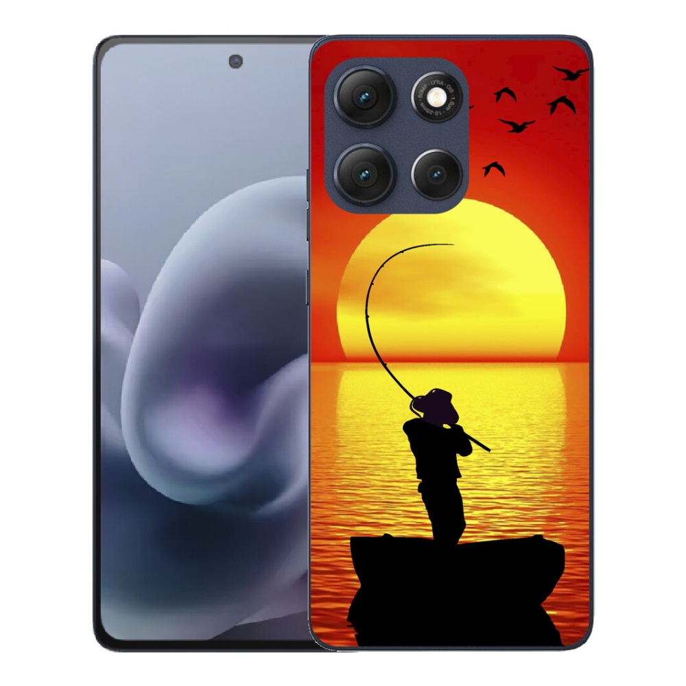 Gelový kryt mmCase na Motorola Moto G86 5G - rybaření