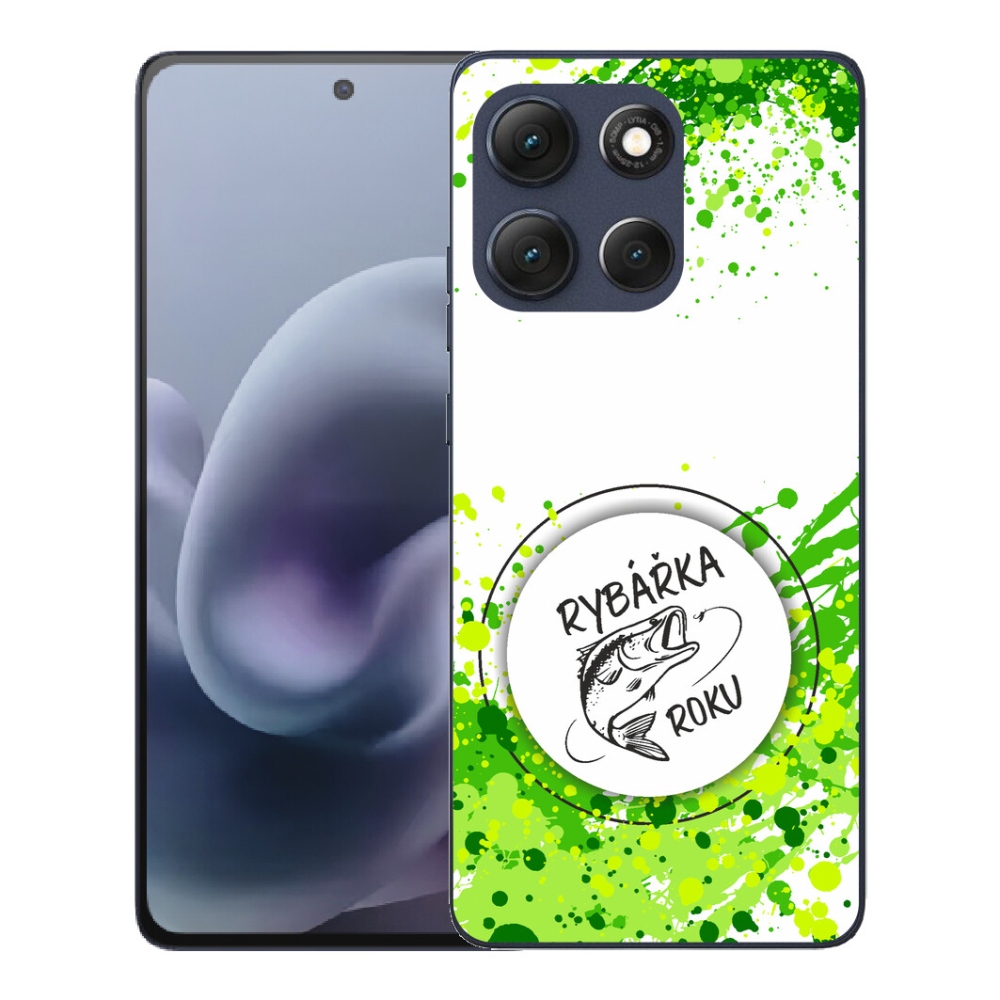 Gelový kryt mmCase na Motorola Moto G86 5G - rybářka roku bílé pozadí
