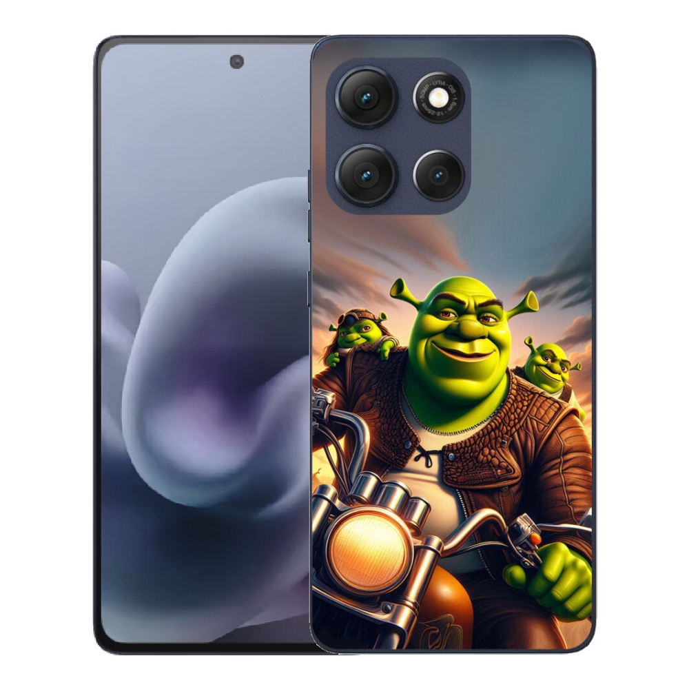 Gelový kryt mmCase na Motorola Moto G86 5G - shrek na motorce