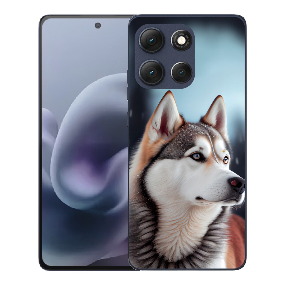 Gelový kryt mmCase na Motorola Moto G86 5G - sibiřský husky