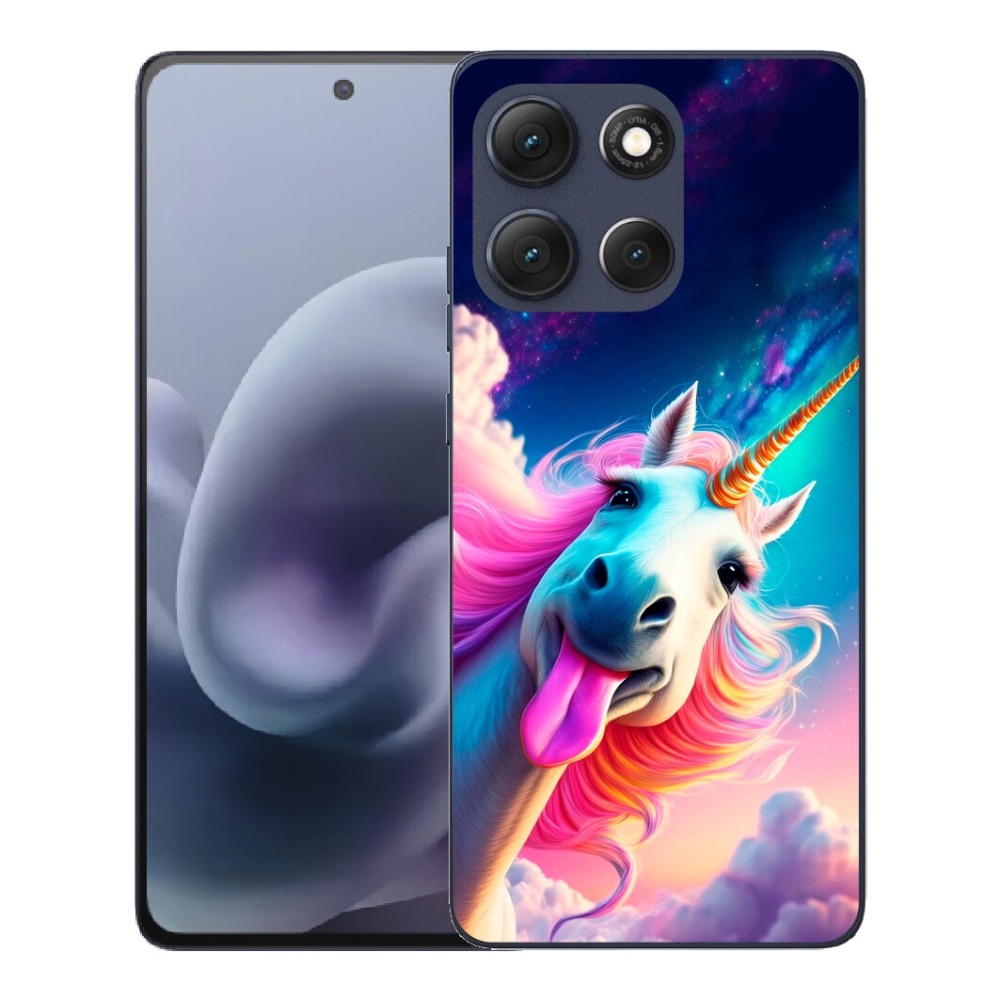 Gelový kryt mmCase na Motorola Moto G86 5G - šílený jednorožec