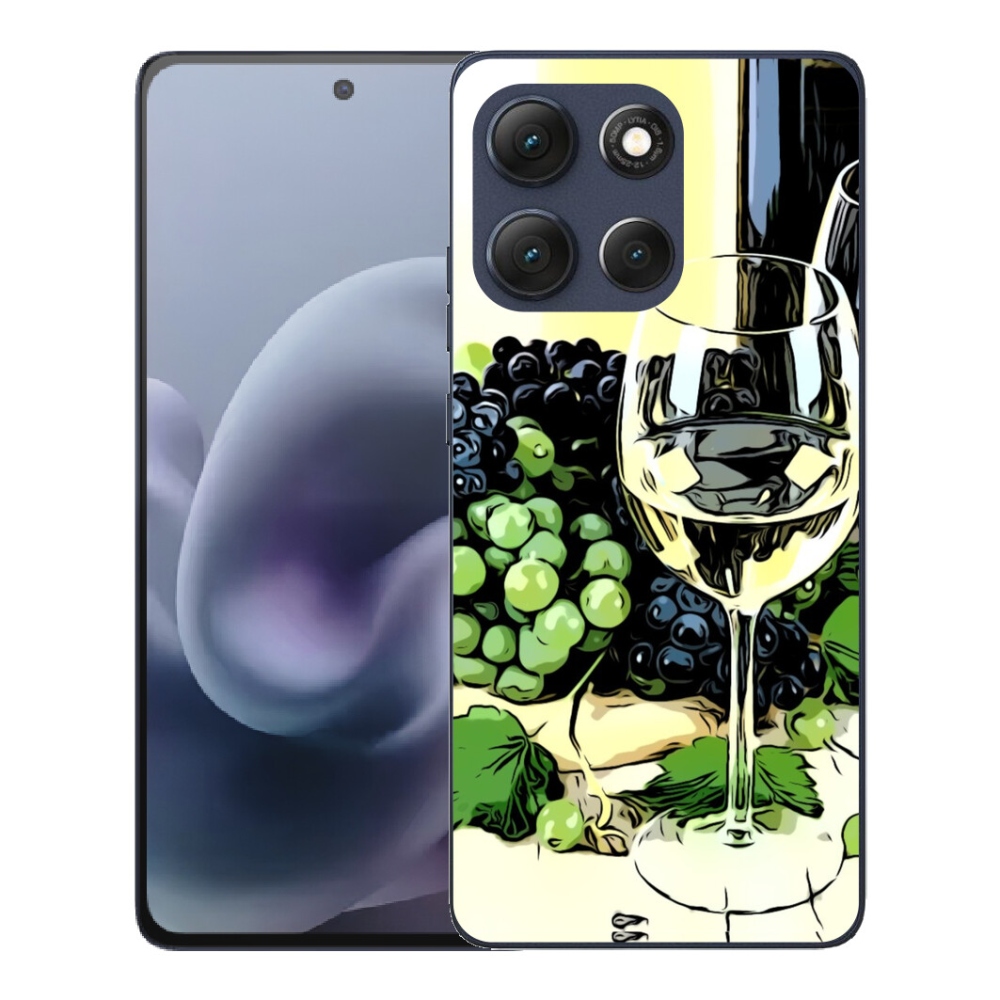 Gelový kryt mmCase na Motorola Moto G86 5G - sklenka vína