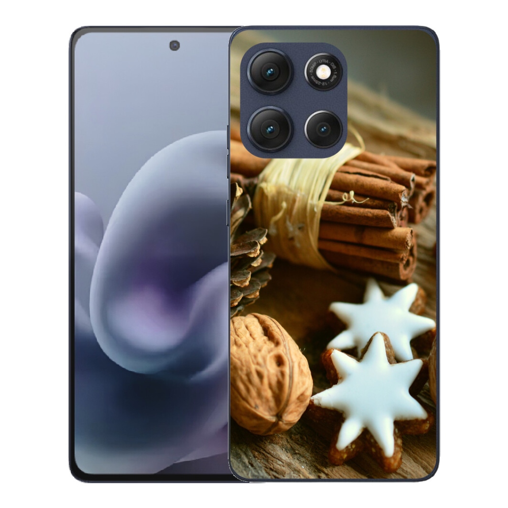 Gelový kryt mmCase na Motorola Moto G86 5G - skořice a perníčky
