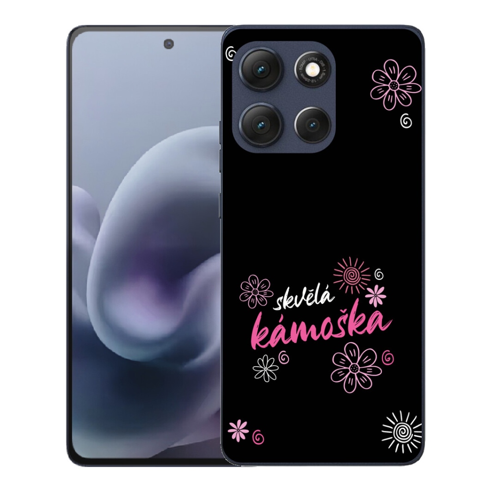 Gelový kryt mmCase na Motorola Moto G86 5G - skvělá kámoška černé pozadí