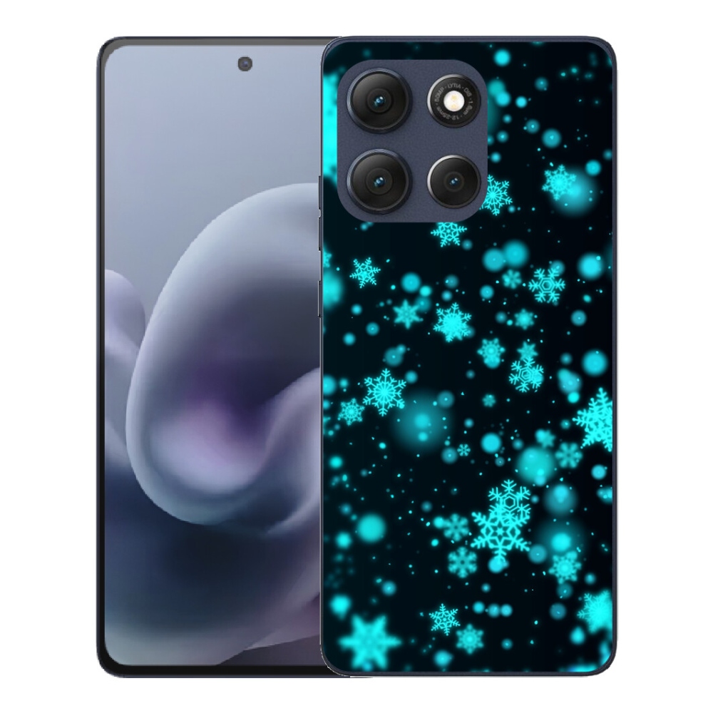 Gelový kryt mmCase na Motorola Moto G86 5G - sněhové vločky 1