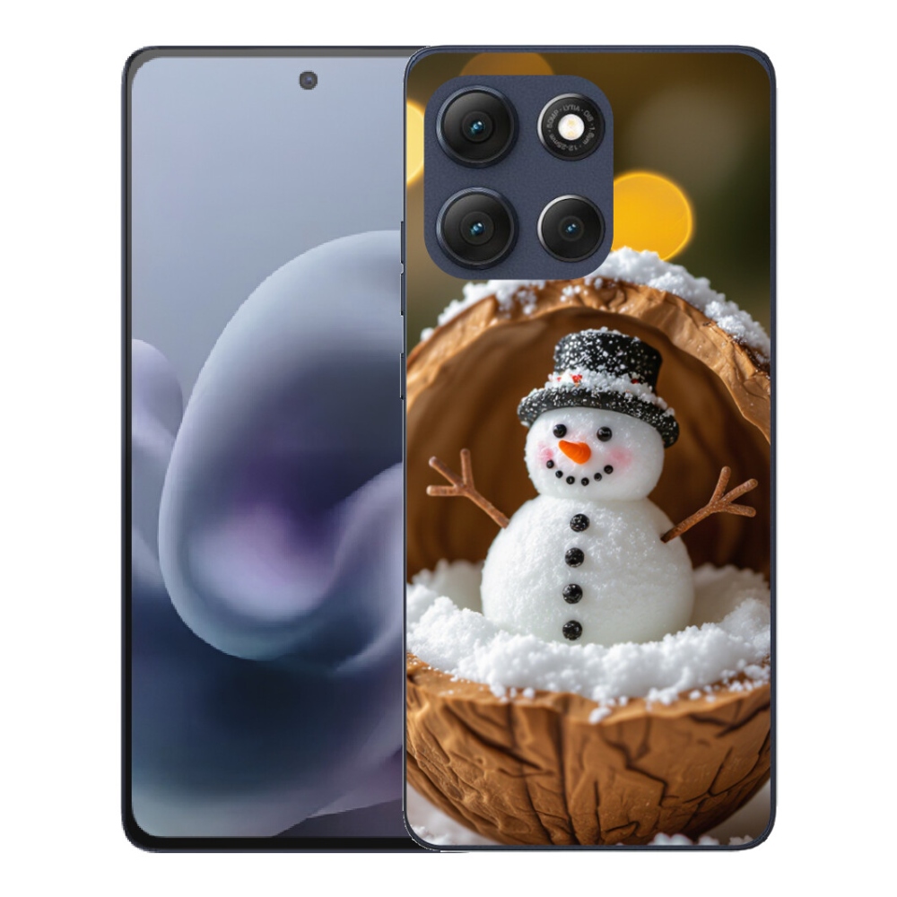 Gelový kryt mmCase na Motorola Moto G86 5G - sněhulák 4