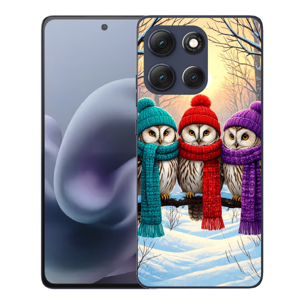 Gelový kryt mmCase na Motorola Moto G86 5G - soví přátelé