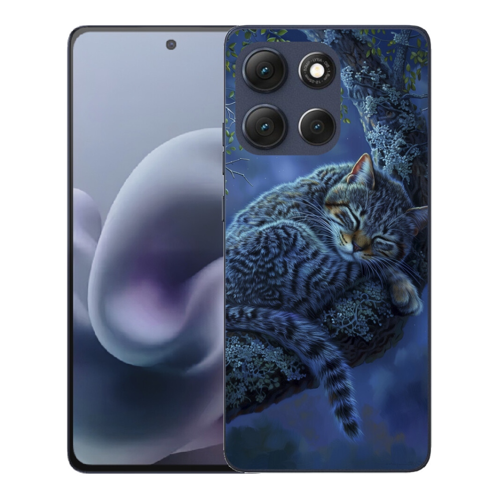 Gelový kryt mmCase na Motorola Moto G86 5G - spící kočka