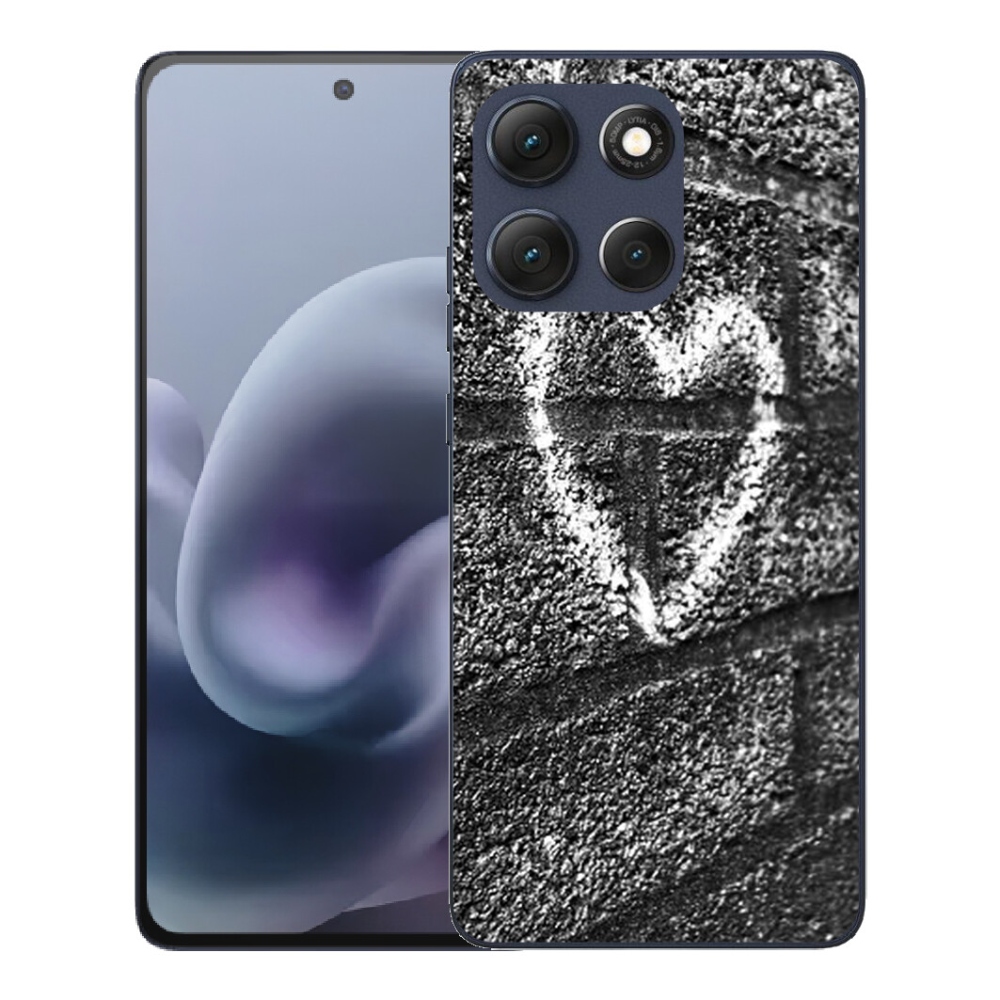 Gelový kryt mmCase na Motorola Moto G86 5G - srdce na zdi