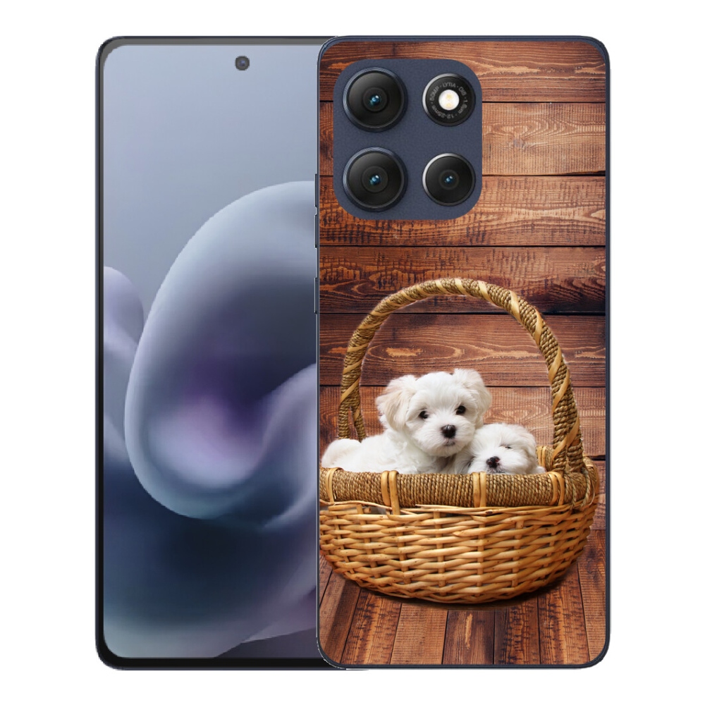 Gelový kryt mmCase na Motorola Moto G86 5G - štěňátka